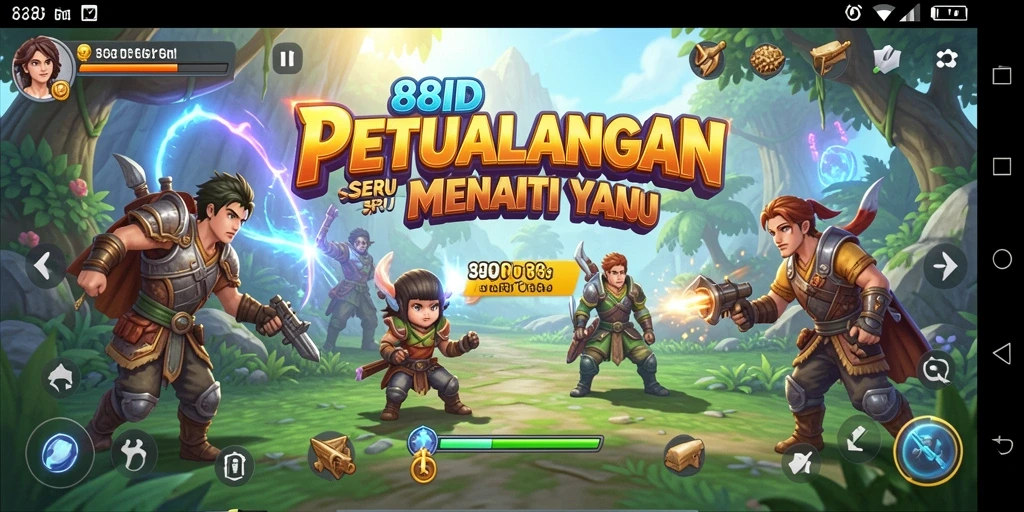 Tangkapan layar menampilkan gameplay seru 88ID.