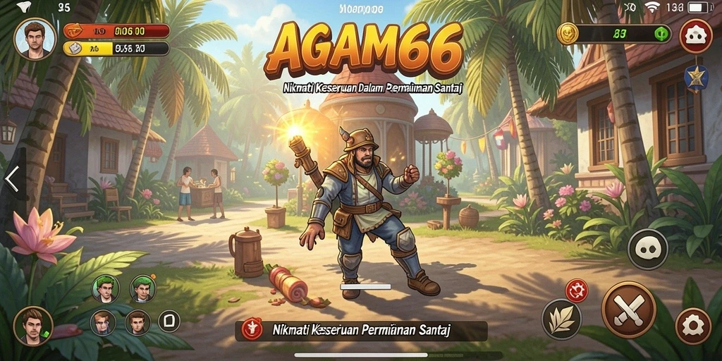 Tampilan gameplay AGAM66 yang cerah dan menarik.