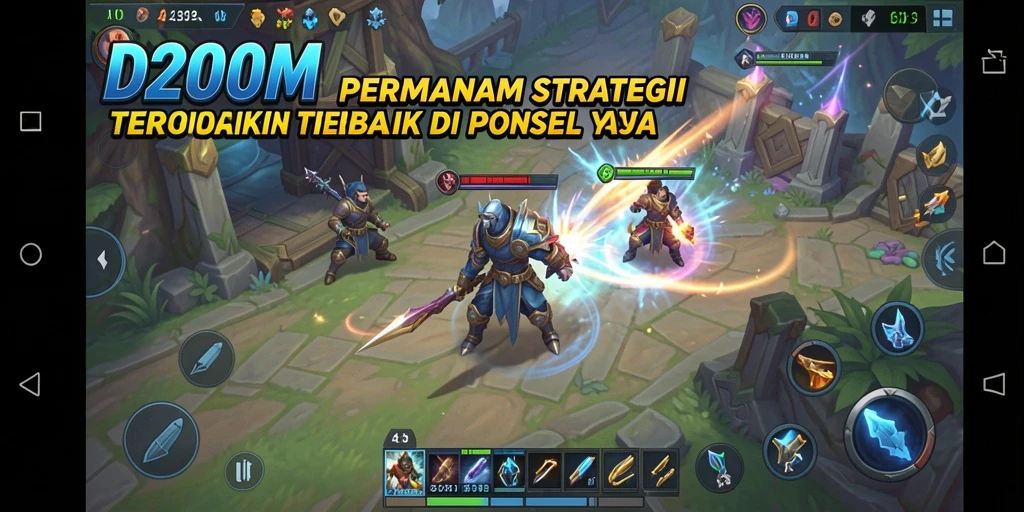 Tampilan gameplay D200M yang mendebarkan dan penuh strategi.