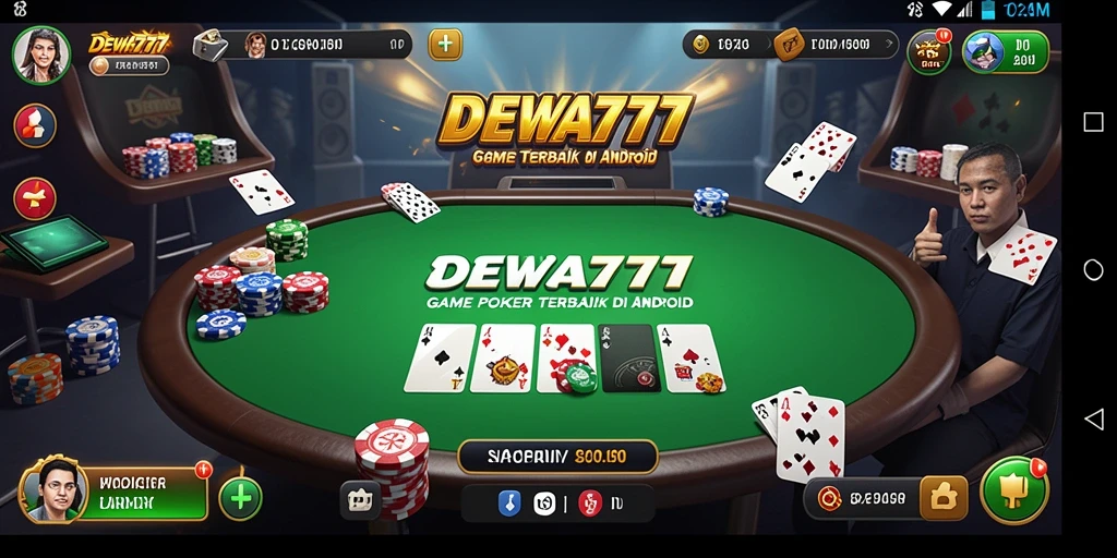 Antarmuka DEWA777 dengan gameplay Poker yang menarik.