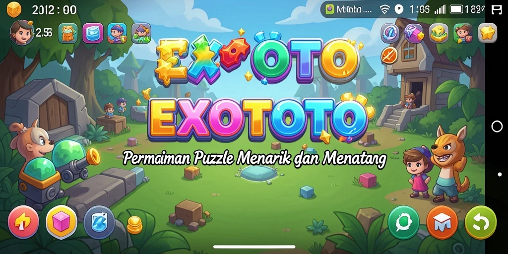 Gameplay EXOTOTO yang menantang dan menarik dengan puzzle beragam.