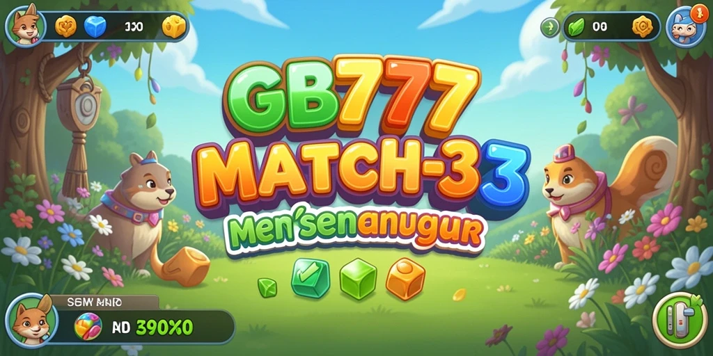Tampilan gameplay GB777 yang menarik dengan permata berwarna-warni.