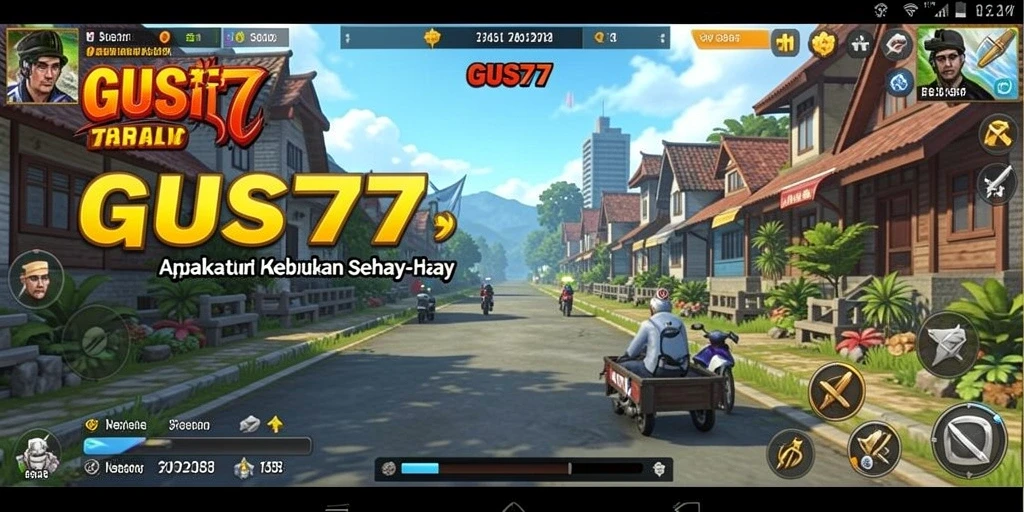 Tampilan antarmuka GUS77 yang bersih dan menarik.