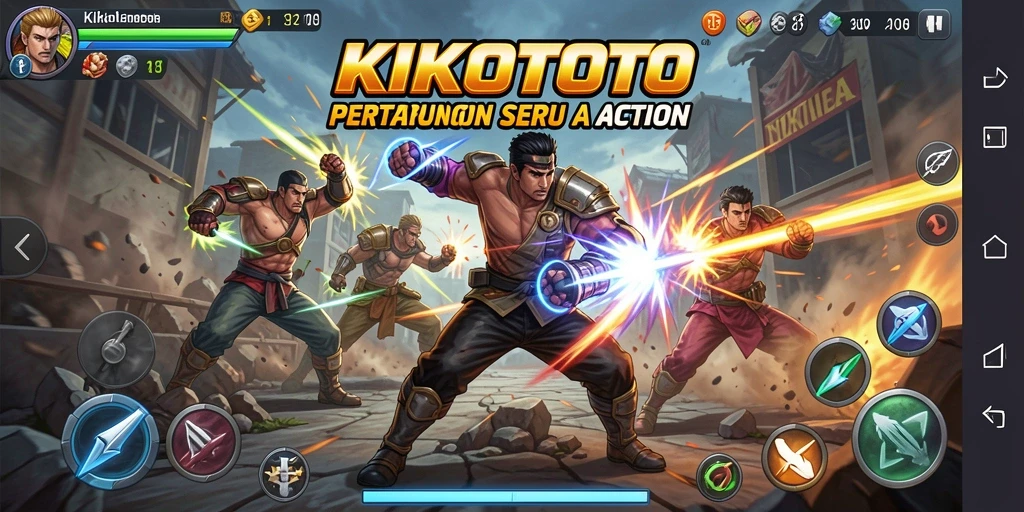 Screenshot gameplay KIKOTOTO menampilkan aksi seru dan grafis menawan.