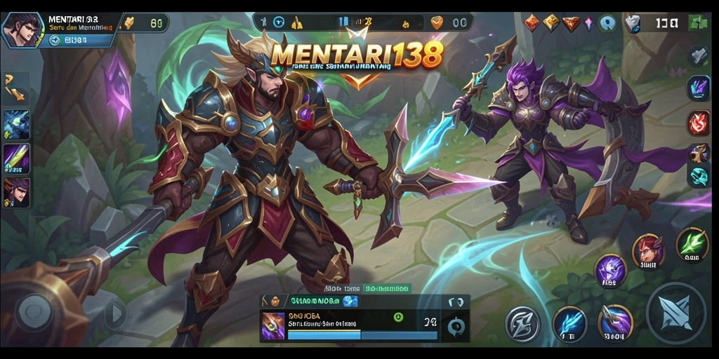 Gameplay seru dari MENTARI138 di arena MOBA.