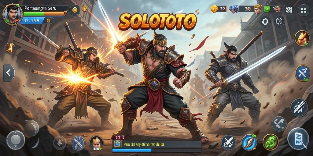 Tampilan seru pertarungan di permainan SOLOTOTO yang memukau.