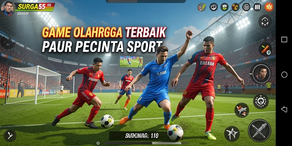Gameplay seru dalam SURGA55 dengan berbagai pilihan olahraga.