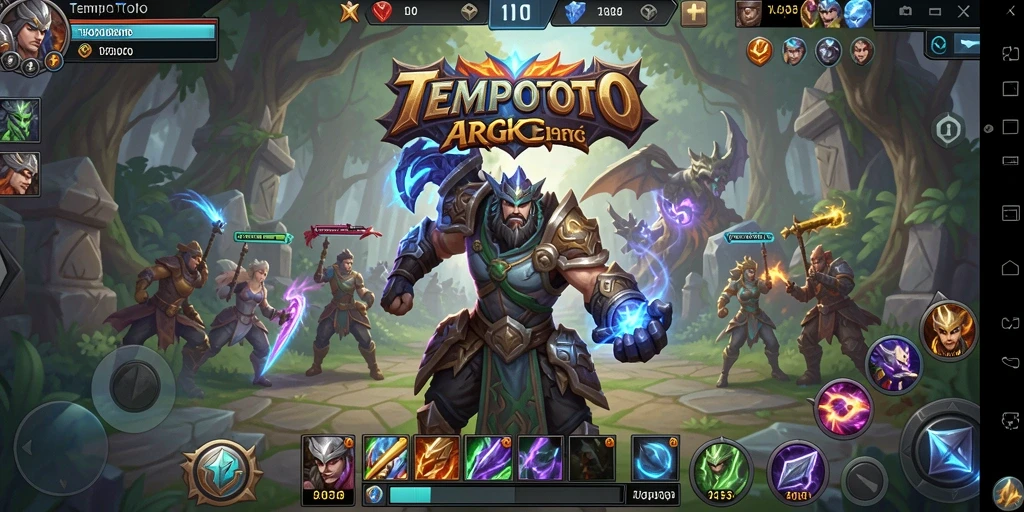 Tangkapan layar menunjukkan pertarungan seru di dunia TEMPOTOTO.