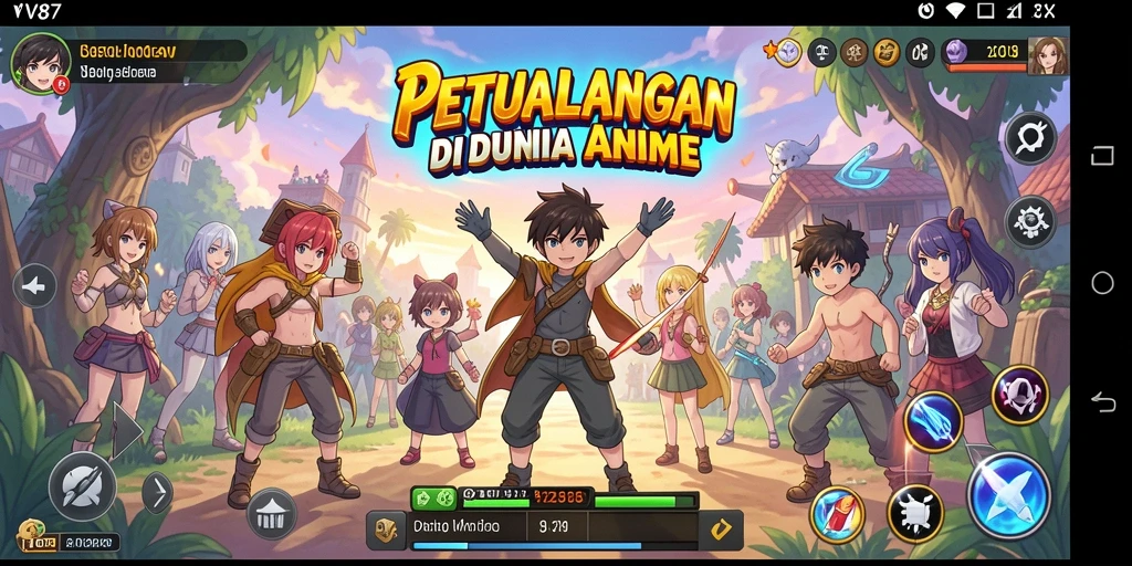 Tampilan gameplay seru dan interaktif di V87.